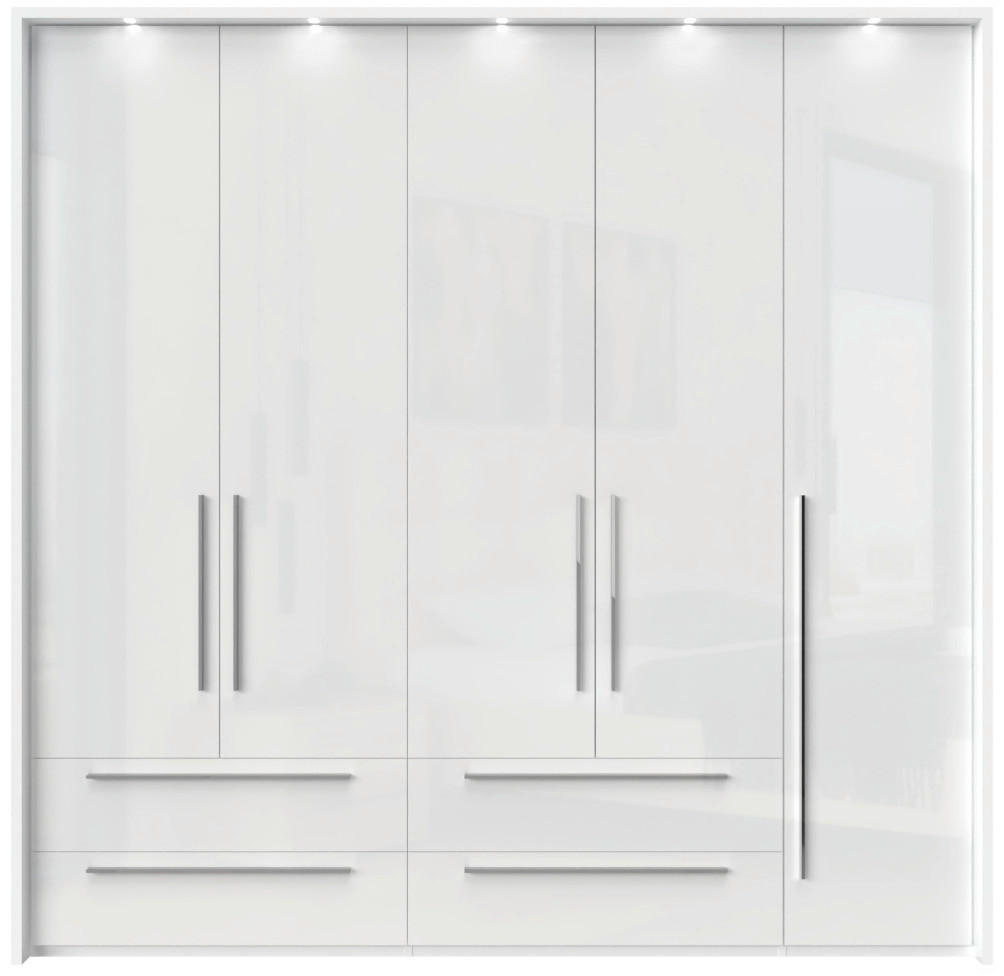 ORMAR SA KLASIČNIM VRATIMA bela, bela visoki sjaj  232/226/60 cm  - bela visoki sjaj/bela, Dizajnerski, pločasti materijal/plastika (232/226/60cm)