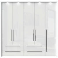 ORMAR SA KLASIČNIM VRATIMA bela, bela visoki sjaj  232/226/60 cm  - bela visoki sjaj/bela, Dizajnerski, pločasti materijal/plastika (232/226/60cm)