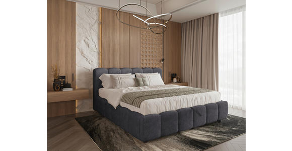 POLSTERBETT Lattenrost, Bettkasten Schwarz 180/200 cm  - Schwarz, KONVENTIONELL, Holz/Kunststoff (180/200cm) - Carryhome