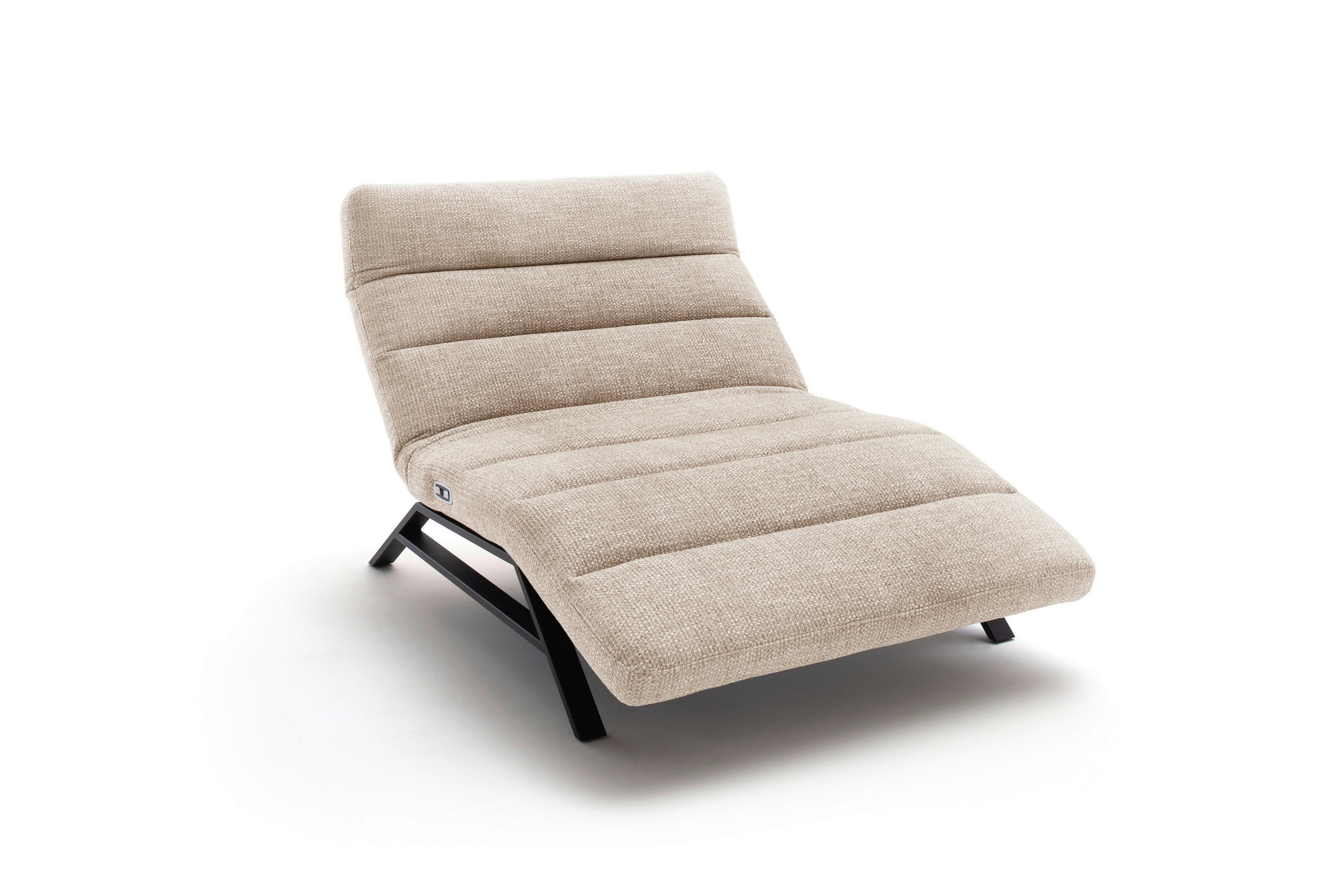 RELAXLIEGE Chenille Naturfarben  - Schwarz/Naturfarben, Design, Textil/Metall (120/54-113/158-198cm) - Pure Home Lifestyle