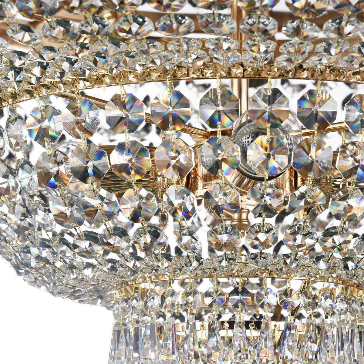KRONLEUCHTER 80/50 cm    - Goldfarben, Trend, Metall (80/50cm) - MAYTONI