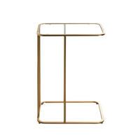 BEISTELLTISCH in Metall, Glas 45/30/65 cm  - Goldfarben, MODERN, Glas/Metall (45/30/65cm)