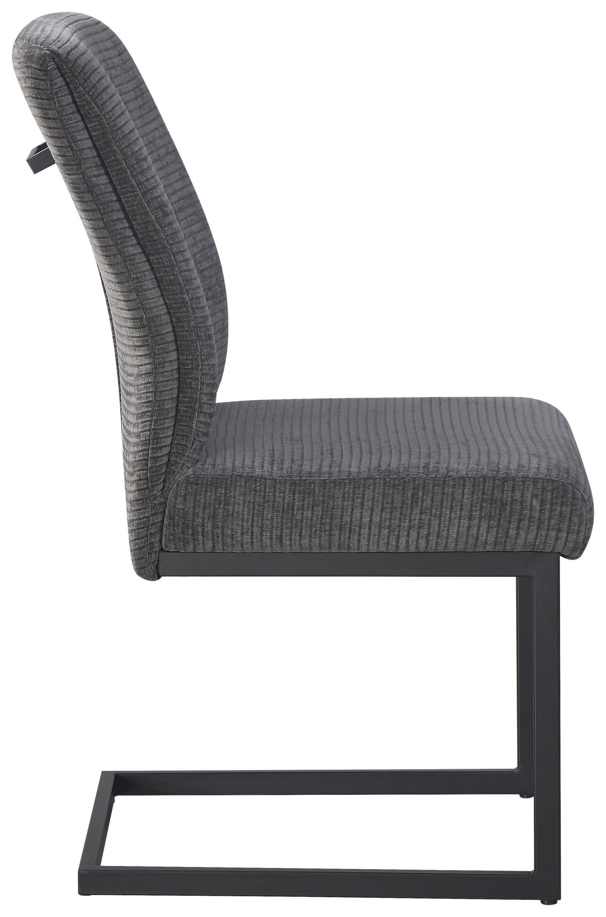 SCHWINGSTUHL  in Eisen Cord  - Schwarz/Grau, KONVENTIONELL, Textil/Metall (50/99/67cm) - MID.YOU
