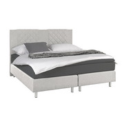 POSTEL BOXSPRING, 180 cm x 200 cm, textil, antracitová, šedá - šedá/antracitová, Design, dřevo/textil (180/200cm) - Carryhome