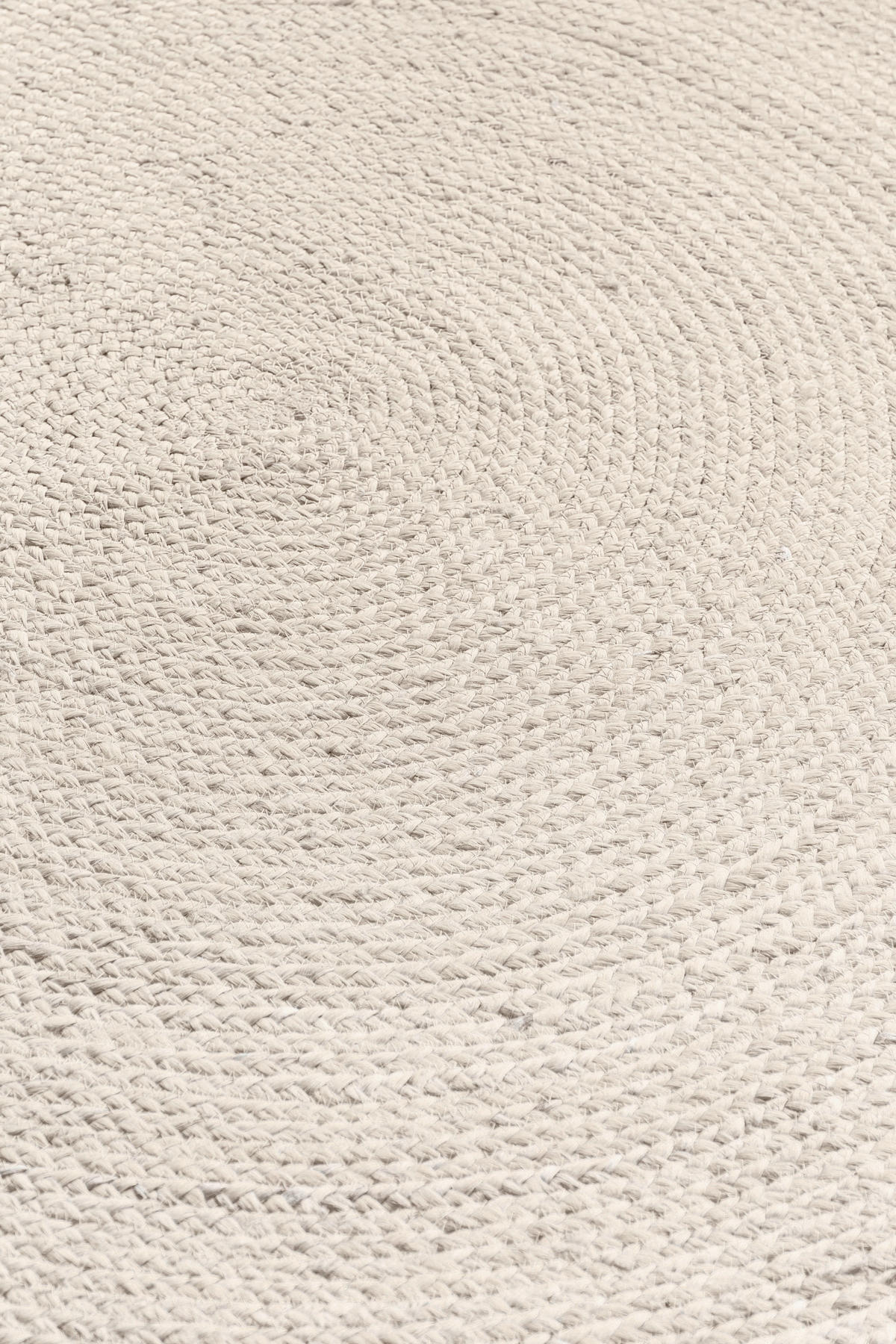 JUTETEPPICH 100 cm Jute Braided Weiß rund  - Weiß, Basics, Textil (100cm) - Hanse Home