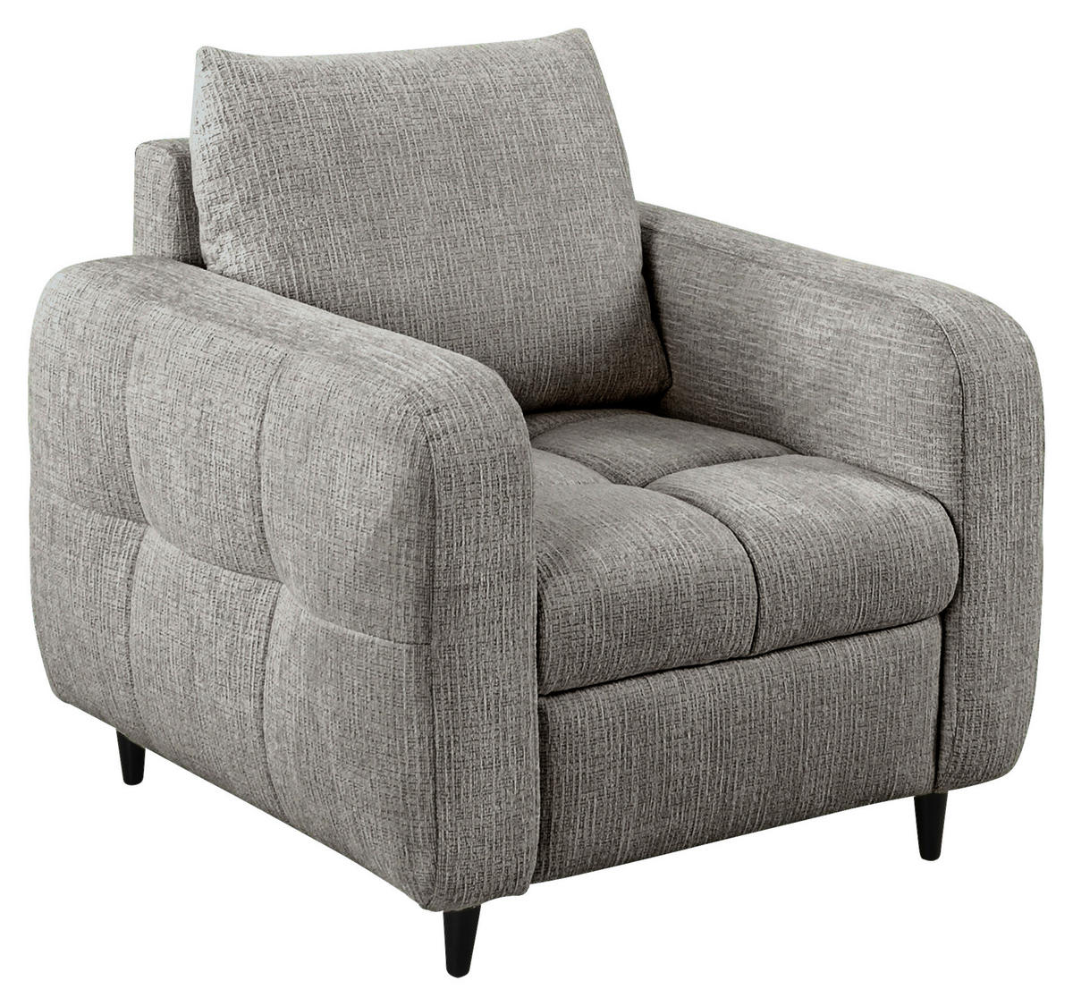 COCKTAILSESSEL Flachgewebe Dunkelgrau    - Dunkelgrau/Schwarz, Design, Holz/Textil (90/88/91cm) - Lomoco