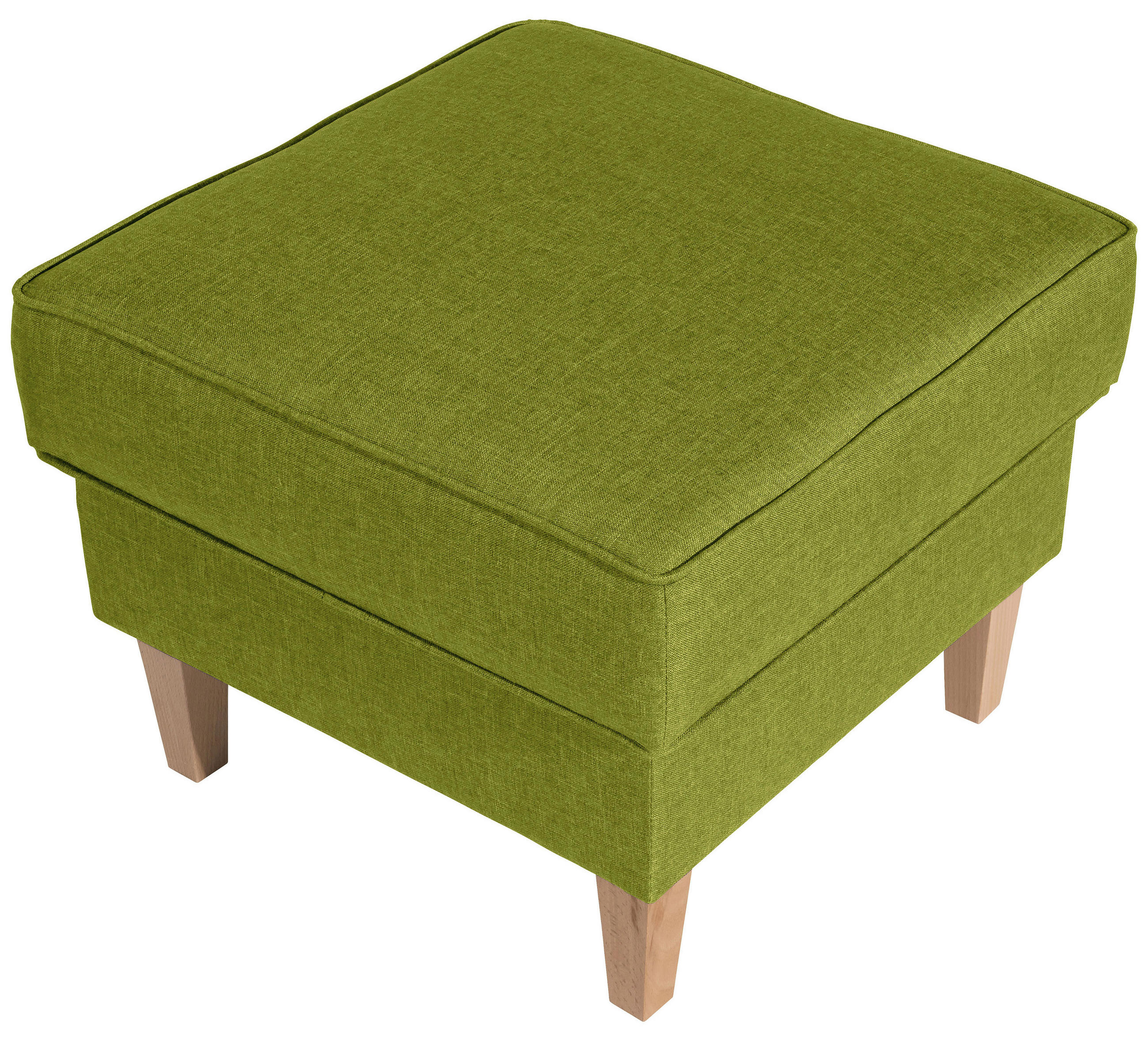 HOCKER Lorris Flachgewebe Hellgrün  - Buchefarben/Hellgrün, Design, Holz/Textil (53/45/53cm) - Max Winzer