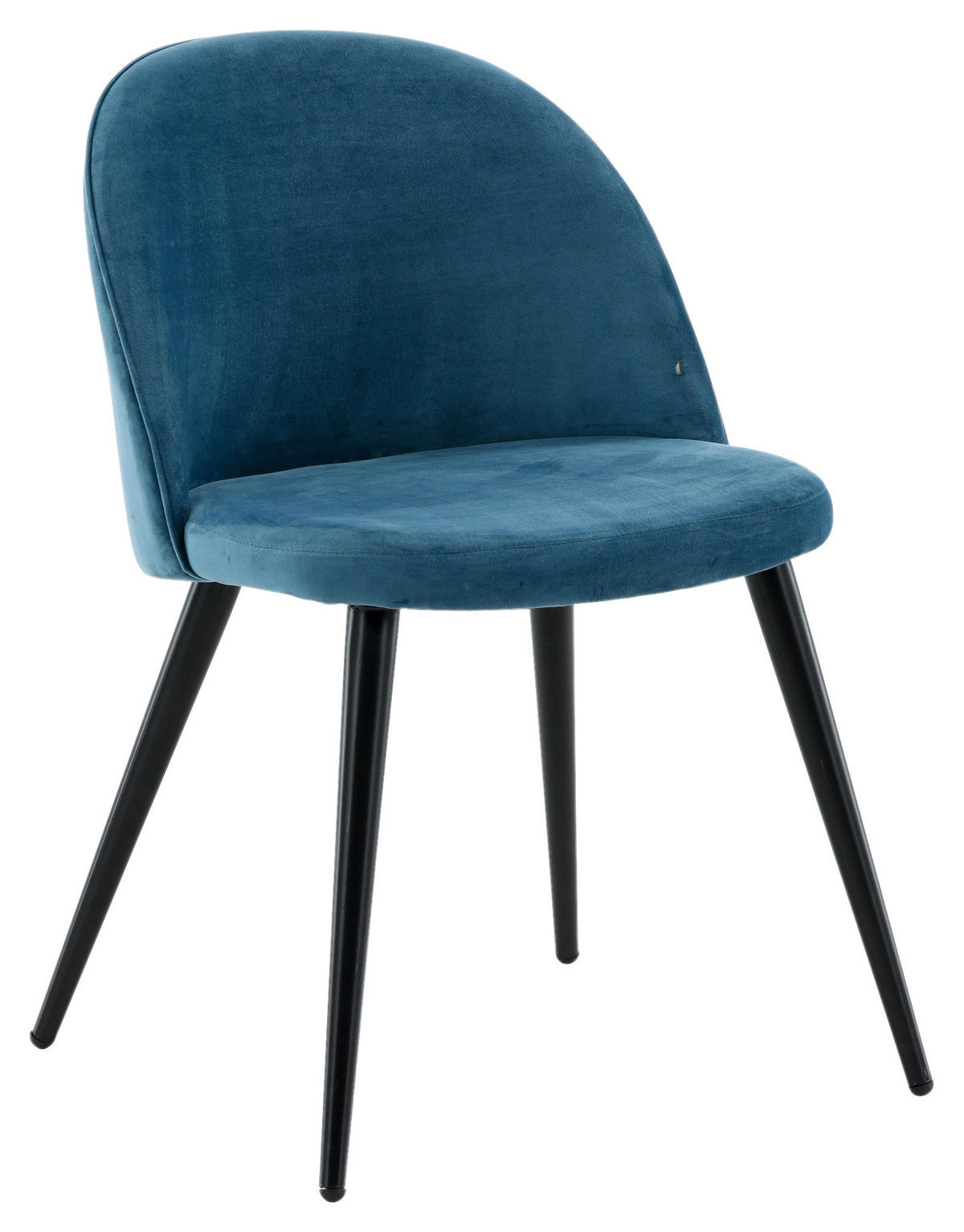 STOLSET 2 styck stål sammet  - blå/svart, Design, metall/textil (57/76.5/50cm) - Livetastic