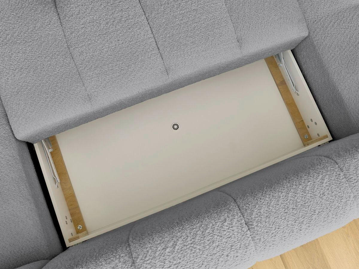 WOHNLANDSCHAFT  FUJI  Dunkelgrau Bouclé  - Dunkelgrau/Schwarz, MODERN, Kunststoff/Textil (204/377/160cm)