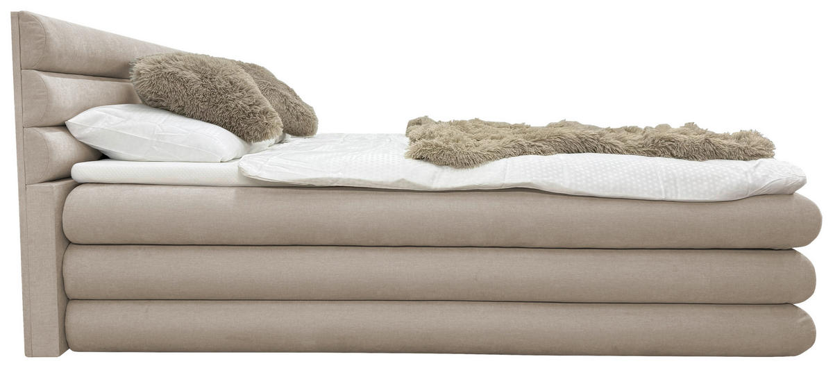 BOXBETT 180/200 cm  in Beige  - Beige, MODERN, Textil (180/200cm) - Livetastic