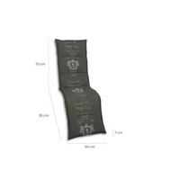RELAXSESSELAUFLAGE Schriftzug  - Anthrazit, Design, Textil (50/7/170cm)