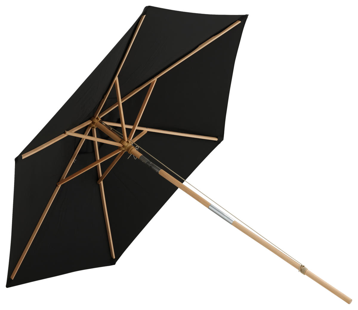 SONNENSCHIRM 250 cm  - Schwarz, KONVENTIONELL (250/232cm) - Gardenson