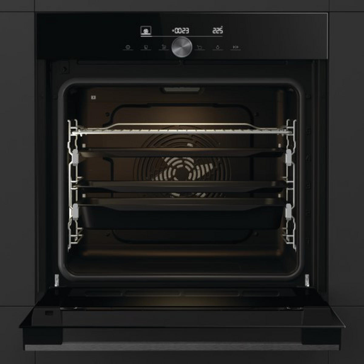 EINBAUBACKOFEN BSA65334ABDG  - Schwarz, Basics, Metall (59,5/59,5/56,4cm) - Hisense