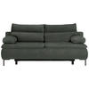 BOXSPRINGSOFA in Webstoff Dunkelgrün  - Dunkelgrün/Schwarz, Design, Textil/Metall (202/93/100cm) - Novel
