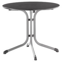 GARTENTISCH Holzwerkstoff Anthrazit rund  - Anthrazit/Graphitfarben, MODERN, Holzwerkstoff/Metall (85/73cm) - Sieger