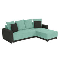 ECKSOFA in Mikrofaser Anthrazit, Mintgrün  178/248 cm  - Anthrazit/Schwarz, Design, Kunststoff/Textil (178/248cm) - MID.YOU