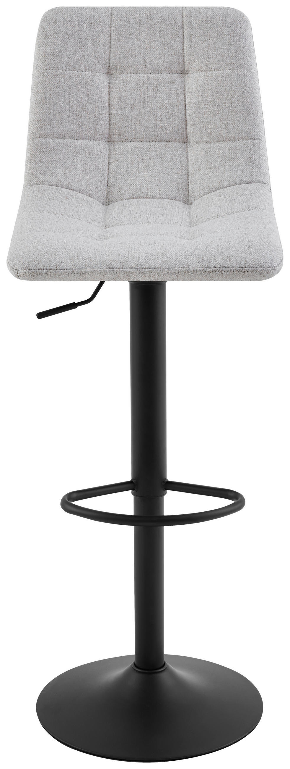 BARHOCKER Webstoff Schwarz, Beige Eisen Sitzfläche 360° drehbar  - Beige/Schwarz, Design, Textil/Metall (43/90-112/47cm) - Stylife