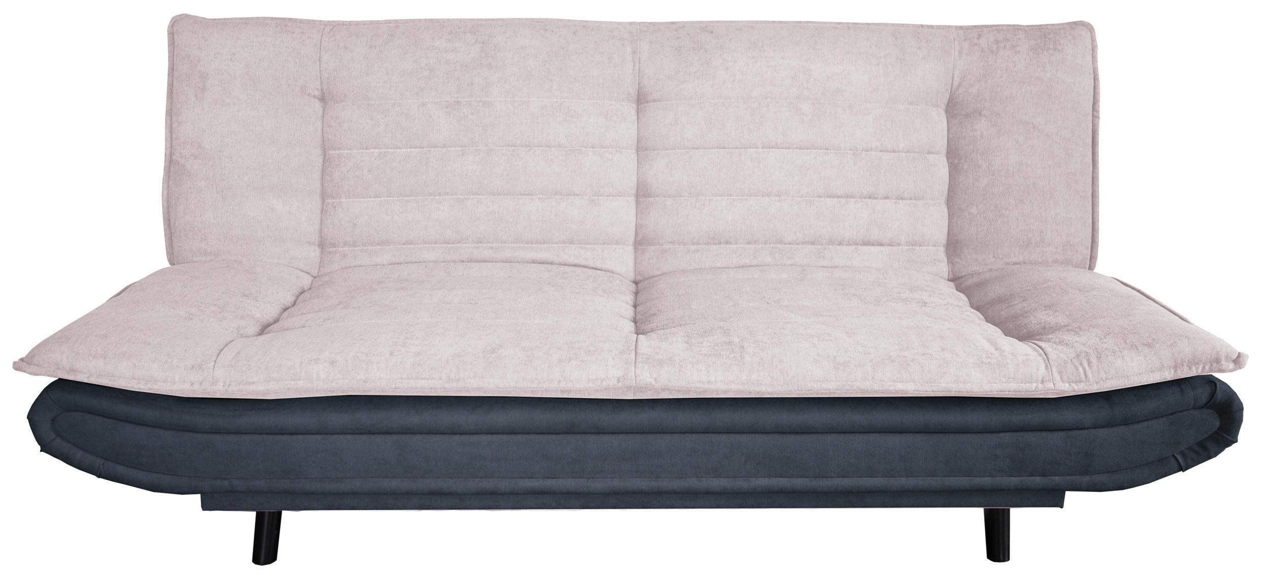 SCHLAFSOFA Mikrofaser, gesteppt Anthrazit, Rosa  - Anthrazit/Schwarz, MODERN, Holz/Textil (194/90/100cm) - P & B