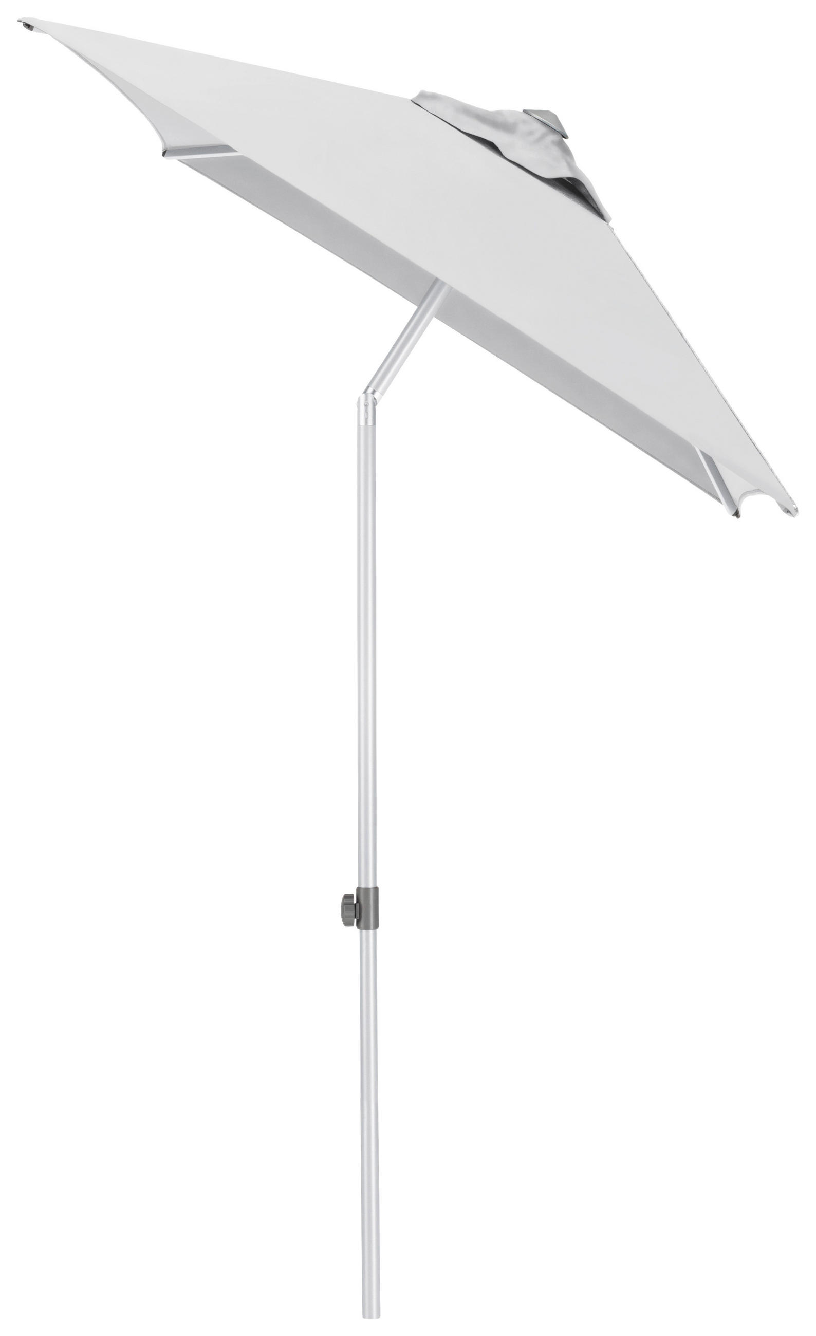 SONNENSCHIRM 210 cm Hellgrau  - Silberfarben/Hellgrau, Basics, Textil/Metall (150/210cm) - Kettler