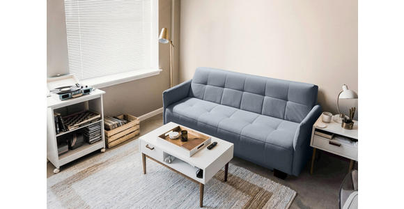 SCHLAFSOFA Hellblau  - Schwarz/Hellblau, Design, Textil/Metall (165/92/102cm) - Novel