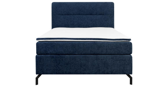 BOXSPRINGBETT 140/200 cm  in Dunkelblau  - Schwarz/Dunkelblau, Design, Textil/Metall (140/200cm) - Esposa