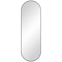 STENSKO OGLEDALO, 37,5/117/2,5 cm kovina, steklo  - črna, Design, kovina/steklo (37,5/117/2,5cm) - Xora