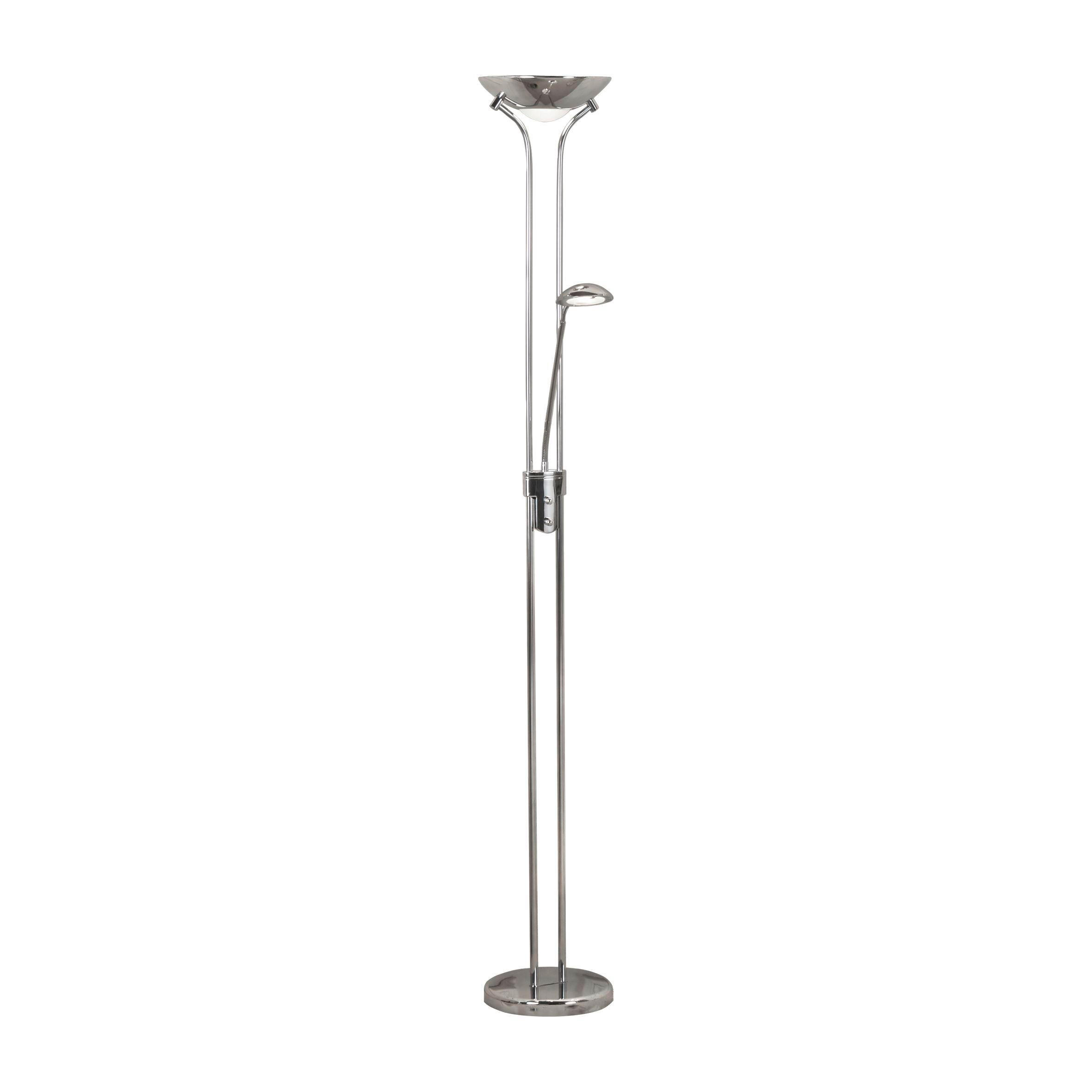LED-DECKENFLUTER Mother & Child  - Chromfarben, Basics, Glas/Kunststoff (25.4cm) - Searchlight