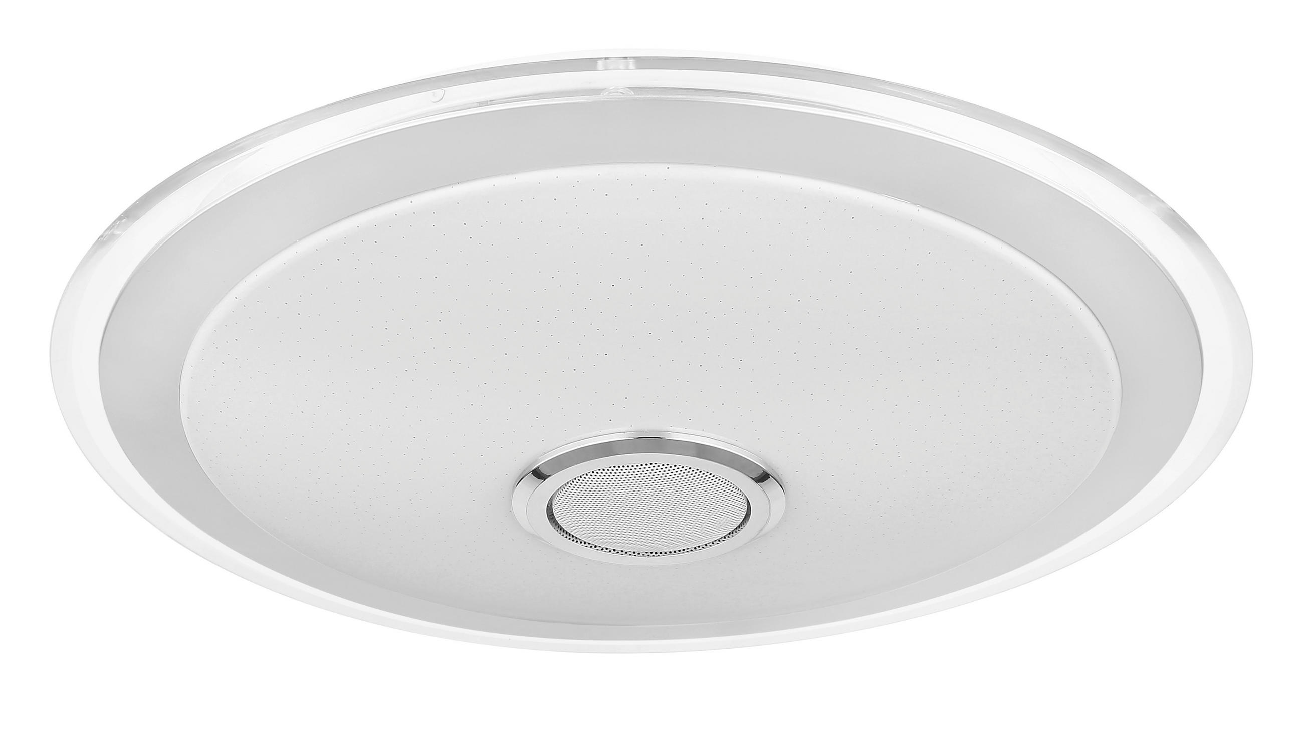 LED-DECKENLEUCHTE 43/10,5 cm   - Klar/Chromfarben, KONVENTIONELL, Kunststoff/Metall (43/10,5cm) - Globo