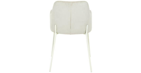ARMLEHNSTUHL in Eisen Samt - Beige/Creme, Design, Textil/Metall (53/85/58cm) - Novel