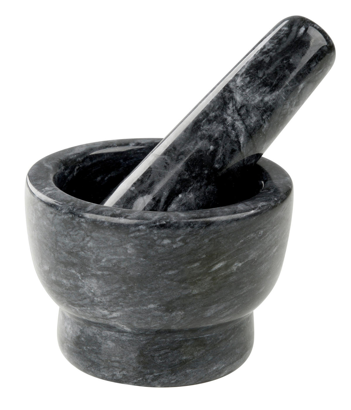 MÖRSERSET  - Schwarz, Design, Stein (9,5cm) - Chefkoch+Fackelmann