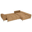 ECKSOFA  in Flachgewebe Cognac  - Cognac/Schwarz, KONVENTIONELL, Textil/Metall (295/180cm) - Carryhome
