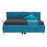 POLSTERBETT 180/200 cm - Petrol/Alufarben, Design, Textil/Metall (180/200cm) - Novel