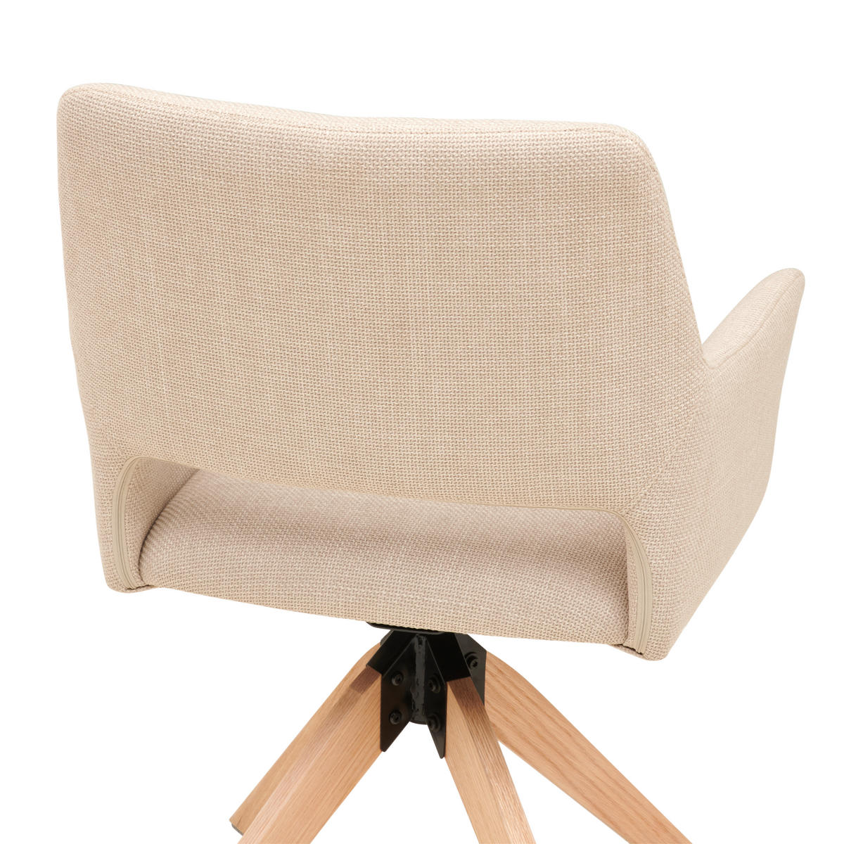 ARMLEHNSTUHL in Holz, Metall, Textil Beige  - Beige/Naturfarben, LIFESTYLE, Holz/Textil (62/87/60cm) - MID.YOU