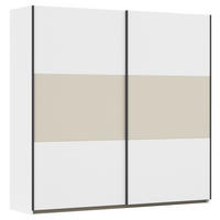 SCHWEBETÜRENSCHRANK in Weiss, Champagner  - Weiss/Champagner, Modern, Holzwerkstoff/Metall (218/210/59cm) - Rauch Möbel