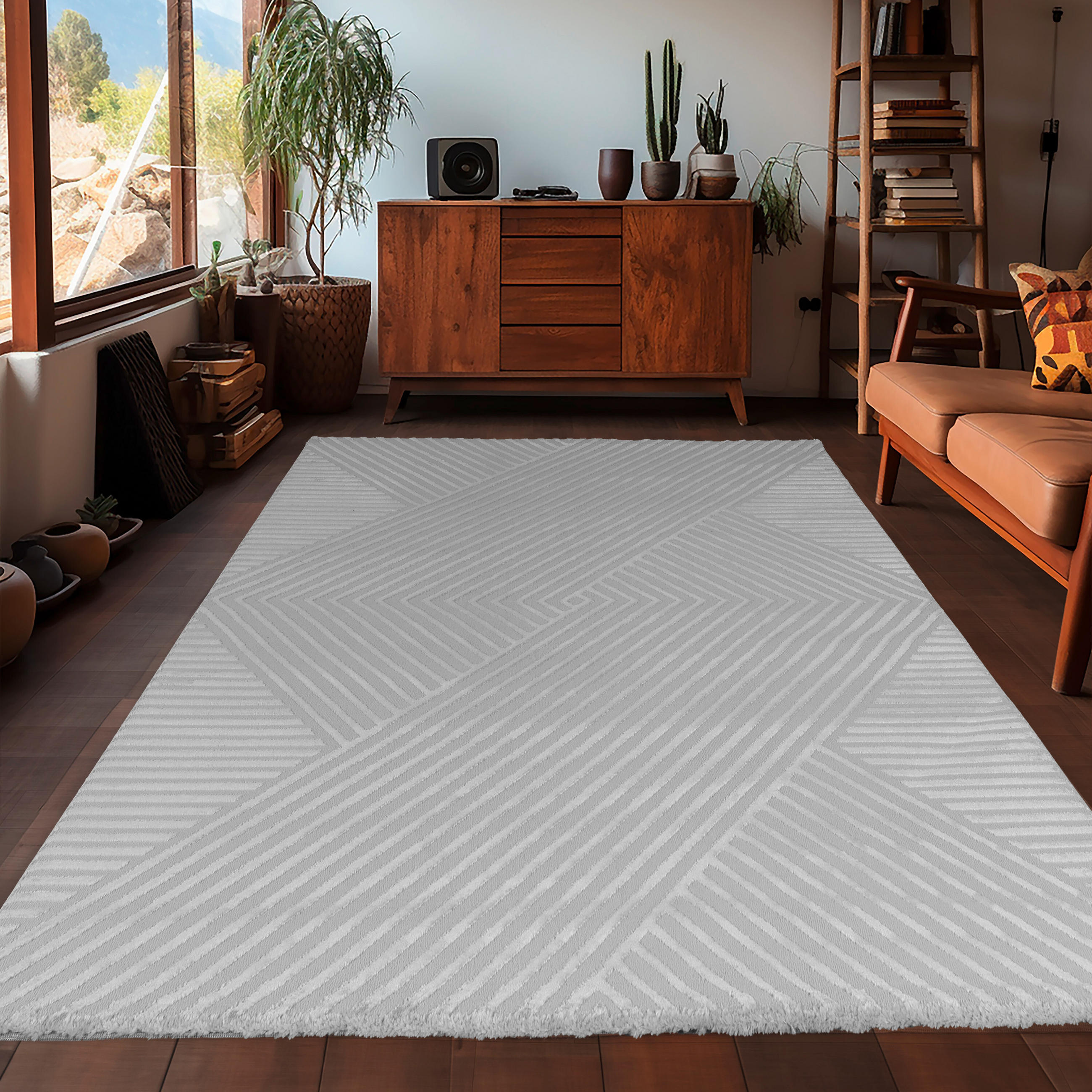 WEBTEPPICH 120/170 cm Sahara Silberfarben  - Silberfarben, Design, Textil (120/170cm) - Novel