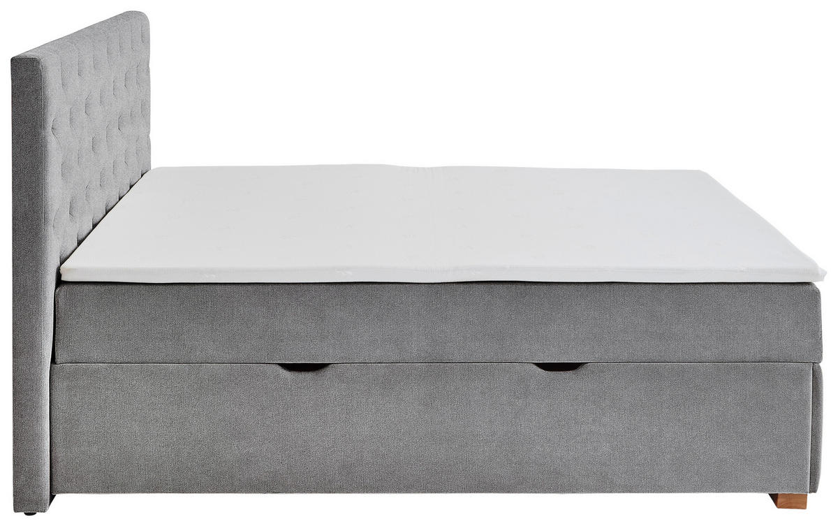 BOXBETT 180/200 cm  in Anthrazit  - Eichefarben/Anthrazit, Basics, Holz/Textil (180/200cm) - Boxxx