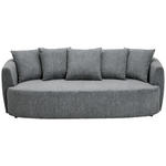 SCHLAFSOFA Chenille Dunkelgrau  - Dunkelgrau/Schwarz, KONVENTIONELL, Kunststoff/Textil (238/74/107cm) - Carryhome