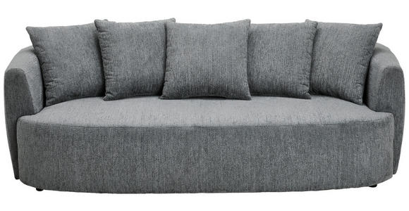 SCHLAFSOFA Chenille Dunkelgrau - Dunkelgrau/Schwarz, KONVENTIONELL, Kunststoff/Textil (238/74/107cm) - Carryhome
