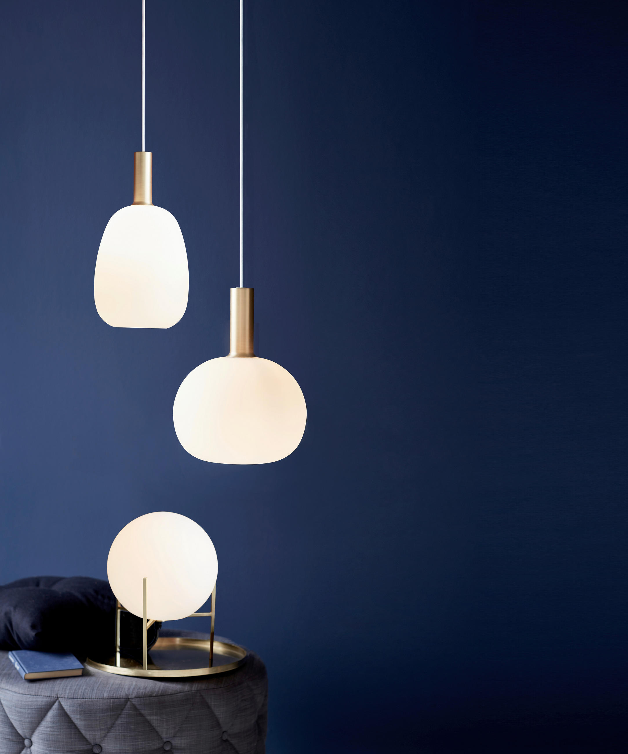 HÄNGELEUCHTE 43/343 cm - Messingfarben/Schwarz, Basics, Glas/Metall (43/343cm) - Nordlux