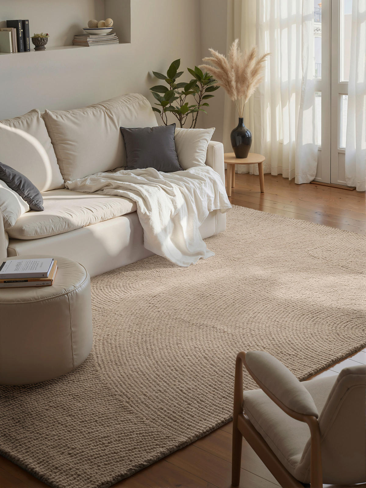 WOLLTEPPICH 120/180 cm Eleni Beige  - Beige, Basics, Textil (120/180cm)