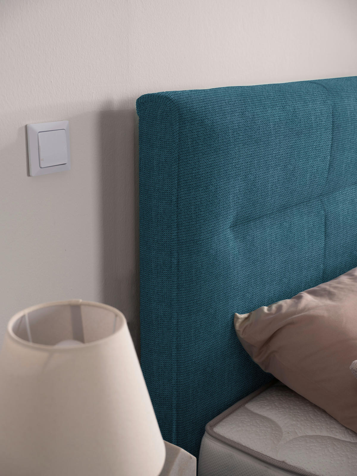 BOXSPRINGBETT 200/220 cm  in Blau  - Blau/Schwarz, Konventionell, Textil/Metall (200/220cm) - Esposa