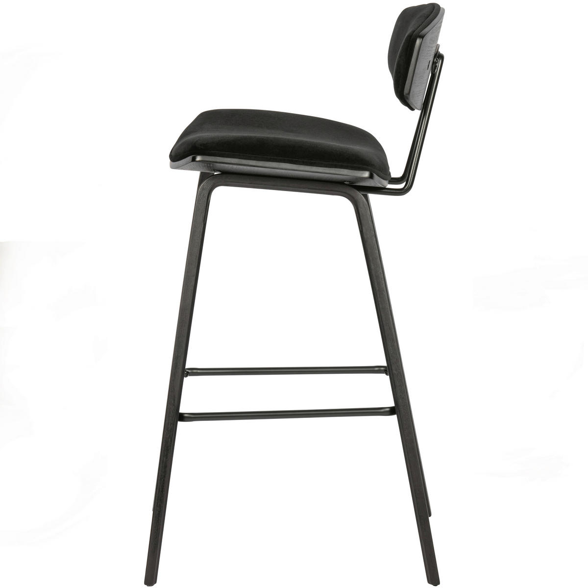 BARHOCKER-SET in Schwarz  - Schwarz, MODERN, Textil/Metall (42/91/48cm) - Livetastic