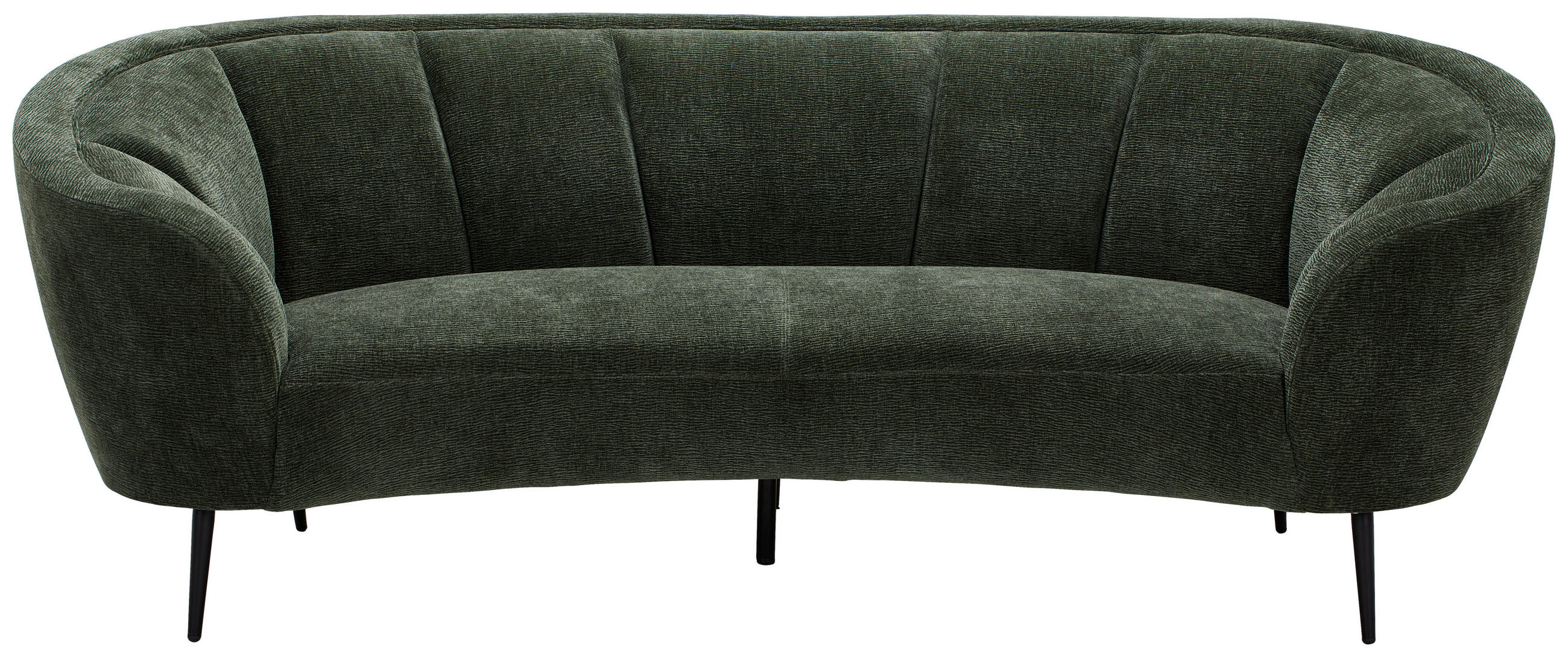 3-SITZER-SOFA Struktur Grün  - Schwarz/Grün, Design, Textil/Metall (234/89/105cm) - Carryhome
