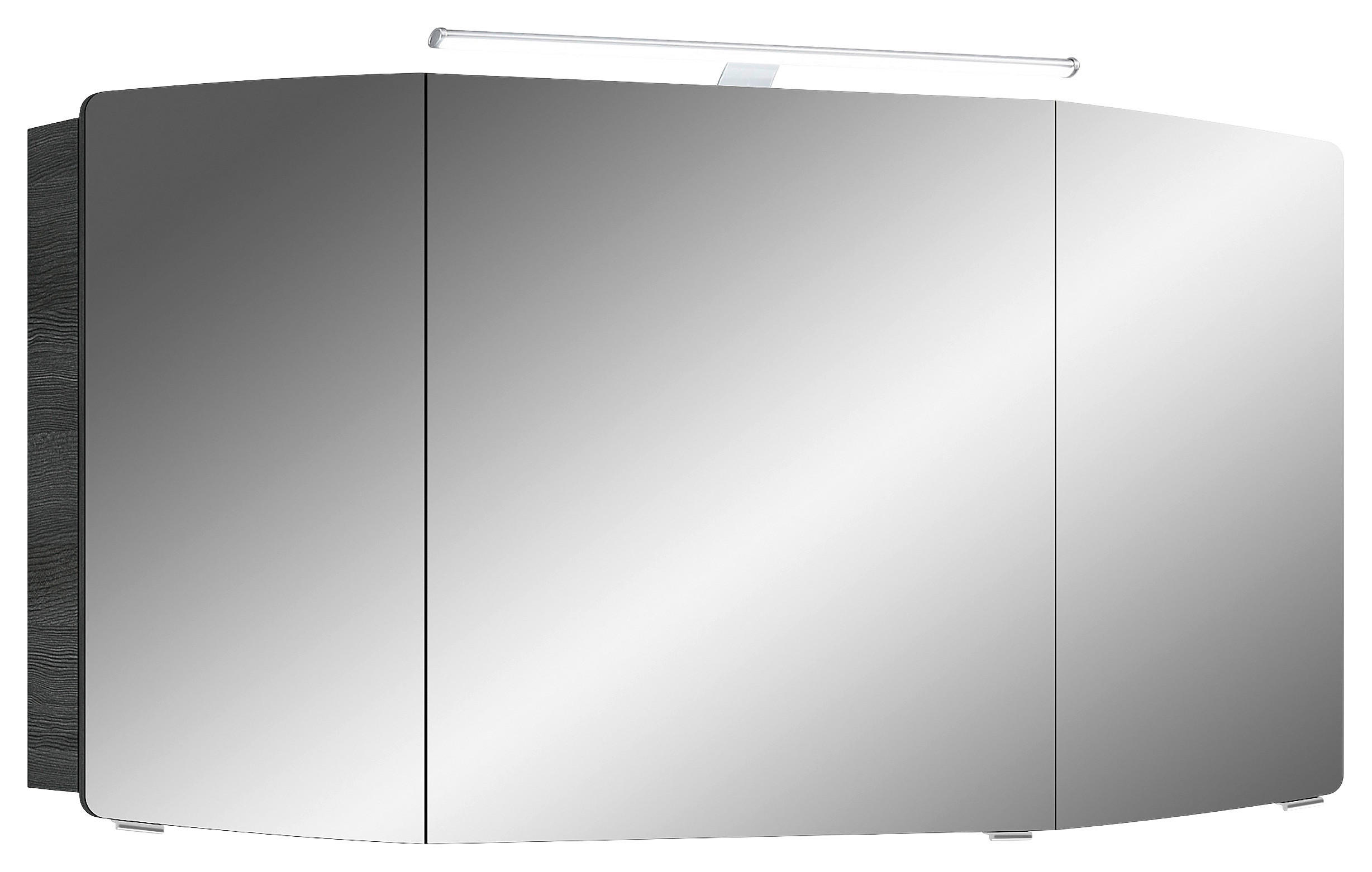 SPIEGELSCHRANK 120/67/17 cm  - Chromfarben/Graphitfarben, KONVENTIONELL, Glas/Holzwerkstoff (120/67/17cm) - Pelipal