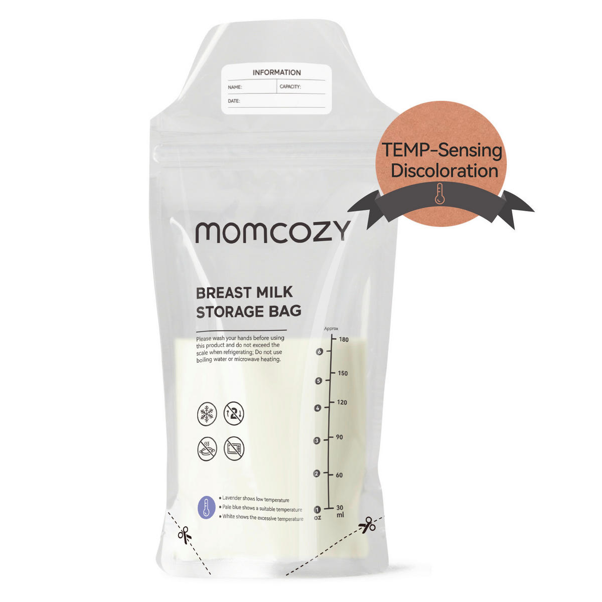 STERILISATIONSBEUTEL   - Basics (12/12/13cm) - Momcozy