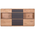 SIDEBOARD  in 177/89/42 cm  - Eichefarben/Anthrazit, Design, Glas/Holz (177/89/42cm) - Waldwelt