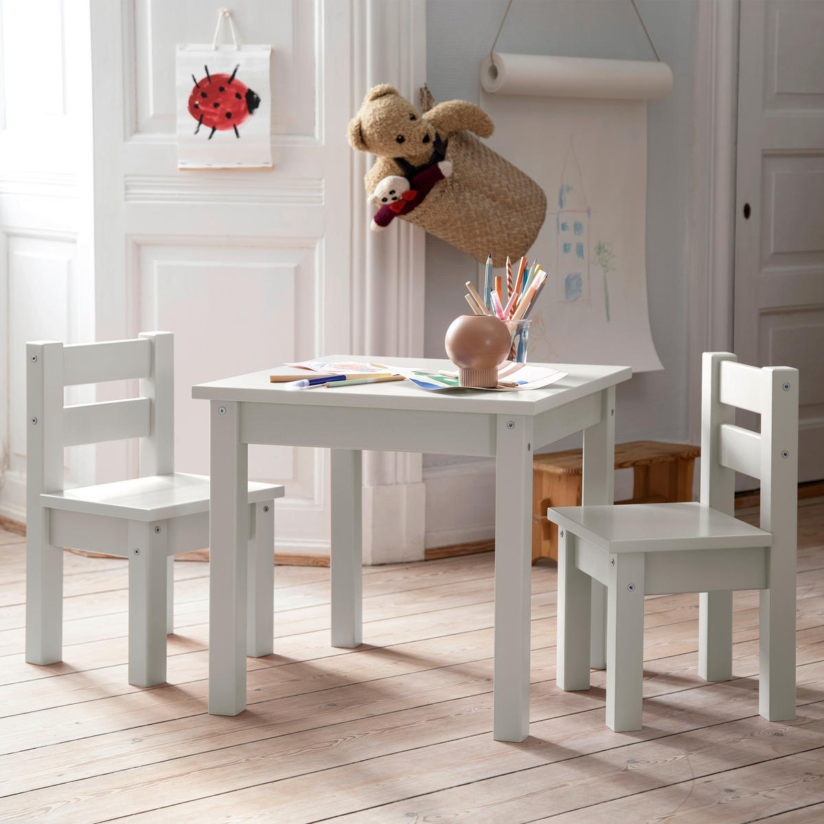KINDERSITZGRUPPE Hellgrau, Grau  - Hellgrau/Grau, MODERN, Holz - MID.YOU