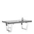 COUCHTISCH in Glas, Holz, Metall - Edelstahlfarben/Braun, Design, Glas/Holz (130/70/45cm) - Novel COUCHTISCH in Glas, Holz, Metall - Edelstahlfarben/Braun, Design, Glas/Holz (130/70/45cm) - Novel