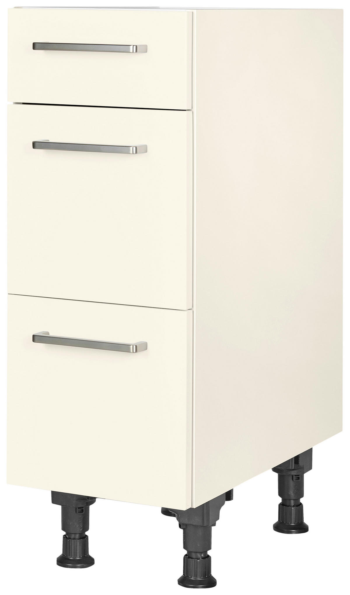 SCHUBKASTENUNTERSCHRANK 30/87/56 cm  in Magnolie  - Edelstahlfarben/Magnolie, MODERN, Holzwerkstoff/Metall (30/87/56cm) - Nobilia