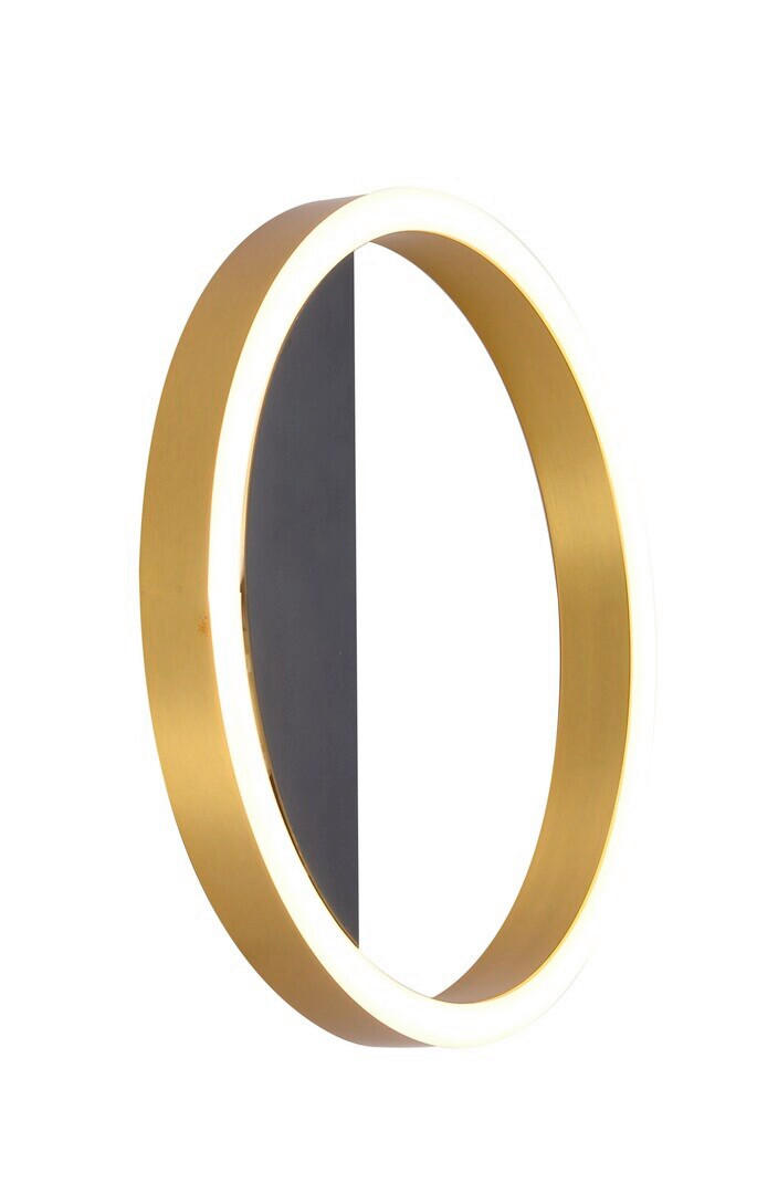 ZIDNA LED LAMPA Thric  - zlatna/crna, Dizajnerski, metal (25cm)